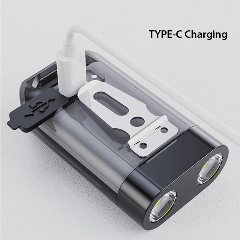 Lampe Torche Porte-clés Rechargeable - 1200 Lm - 7 Modes (dont Rouge/bleu) - Étanche - Alliage Aluminium - USB-C