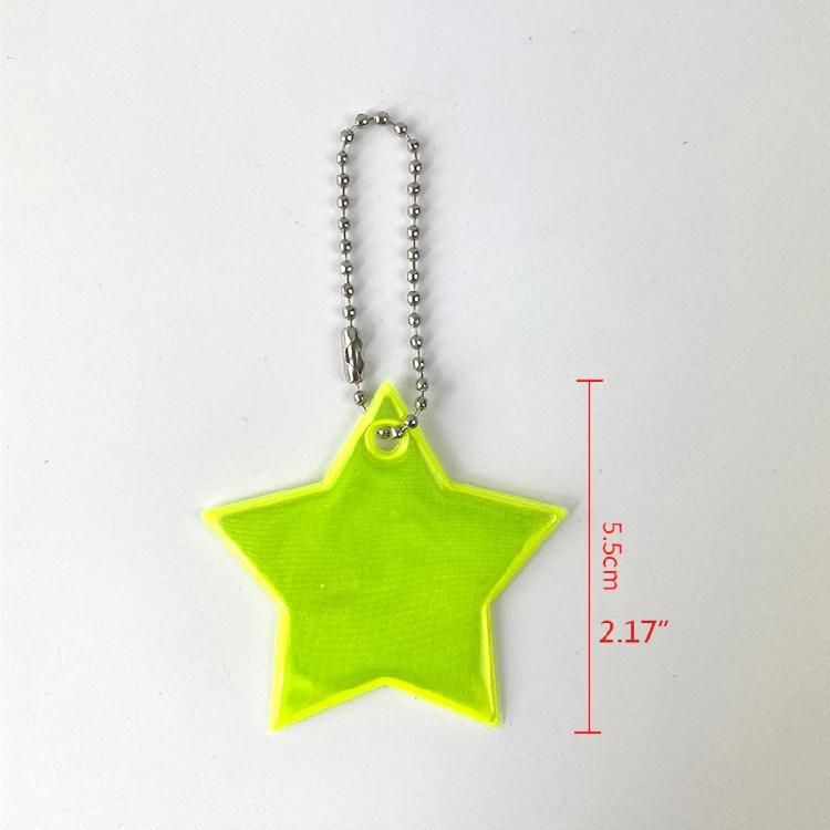 10x Personalized Outdoor Sport Keyrings Reflective Stars Safe Reflector Keychain