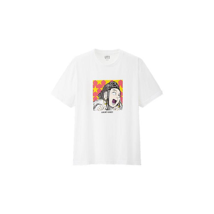 UNIQLO Character Letter Print Short Sleeve T-Shirt Unisex tops White 427579-00