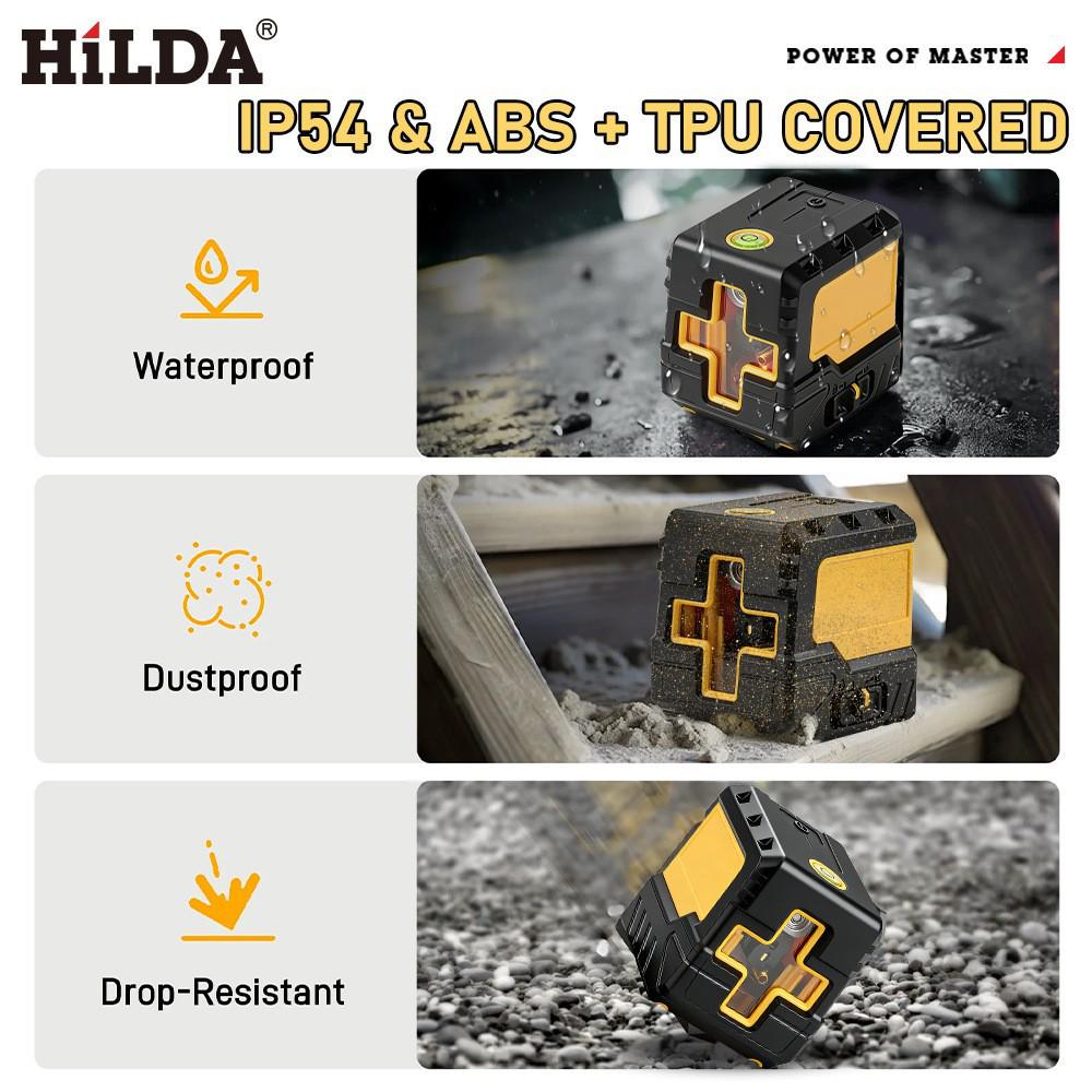 Compact 2-Line Green Laser Level with Strong Light and Auto Line Drawing