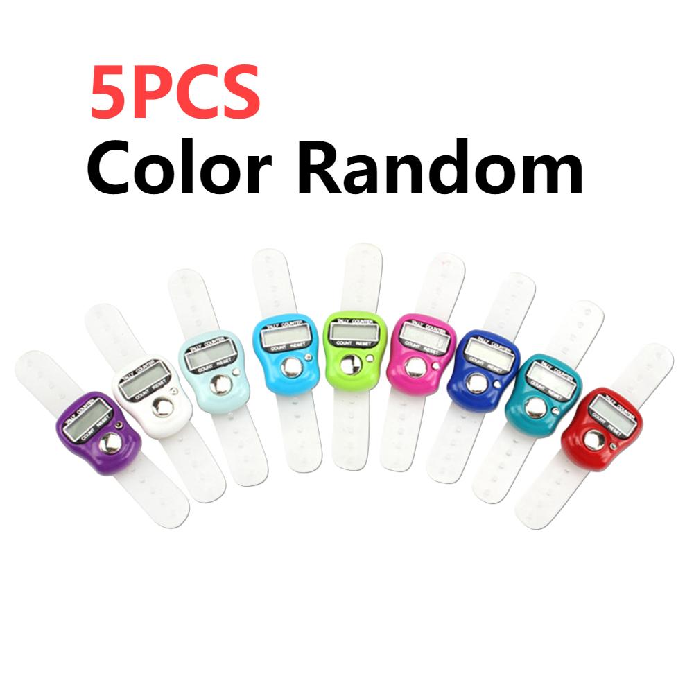 20-1 szt. Licznik palcowy Klik Mini Marker ściegów Rząd Robótki na drutach Liczniki elektroniczne Cyfrowy licznik kliker LED Narzędzie