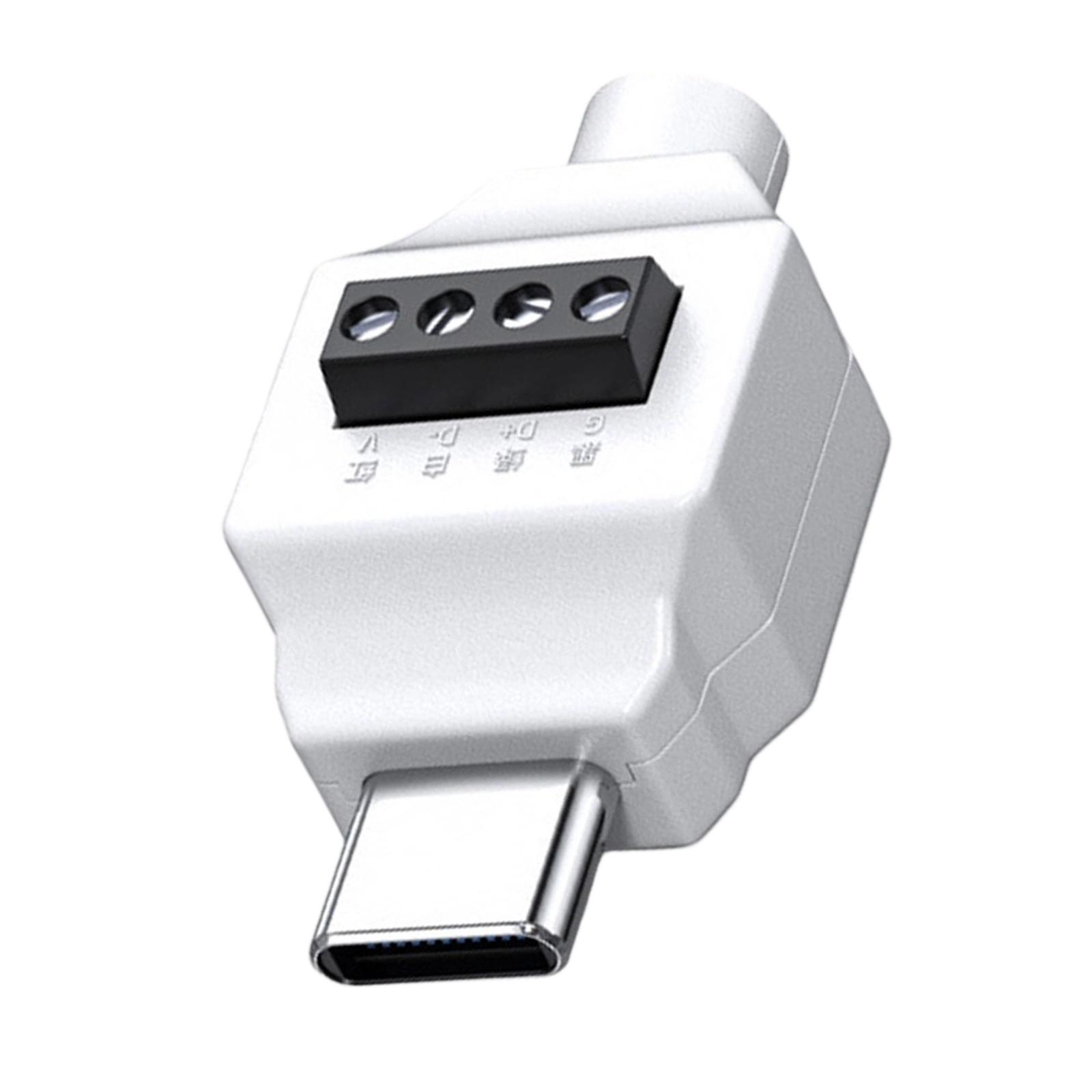 

USB C Папа к 5-контактному/4-контактному паяльному обжимному терминалу для быстрого ремонта и DIY-проектов Поддержка передачи данных 480 Мбит/с Зарядка 65 Вт 4PIN