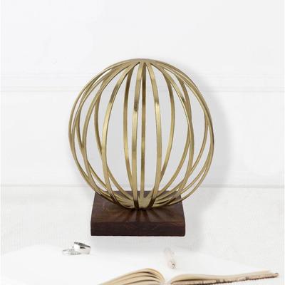 LuxeGold Mild Steel Handmade Sculpture Table Artifacts Showpiece Items for Home Decor Living Room