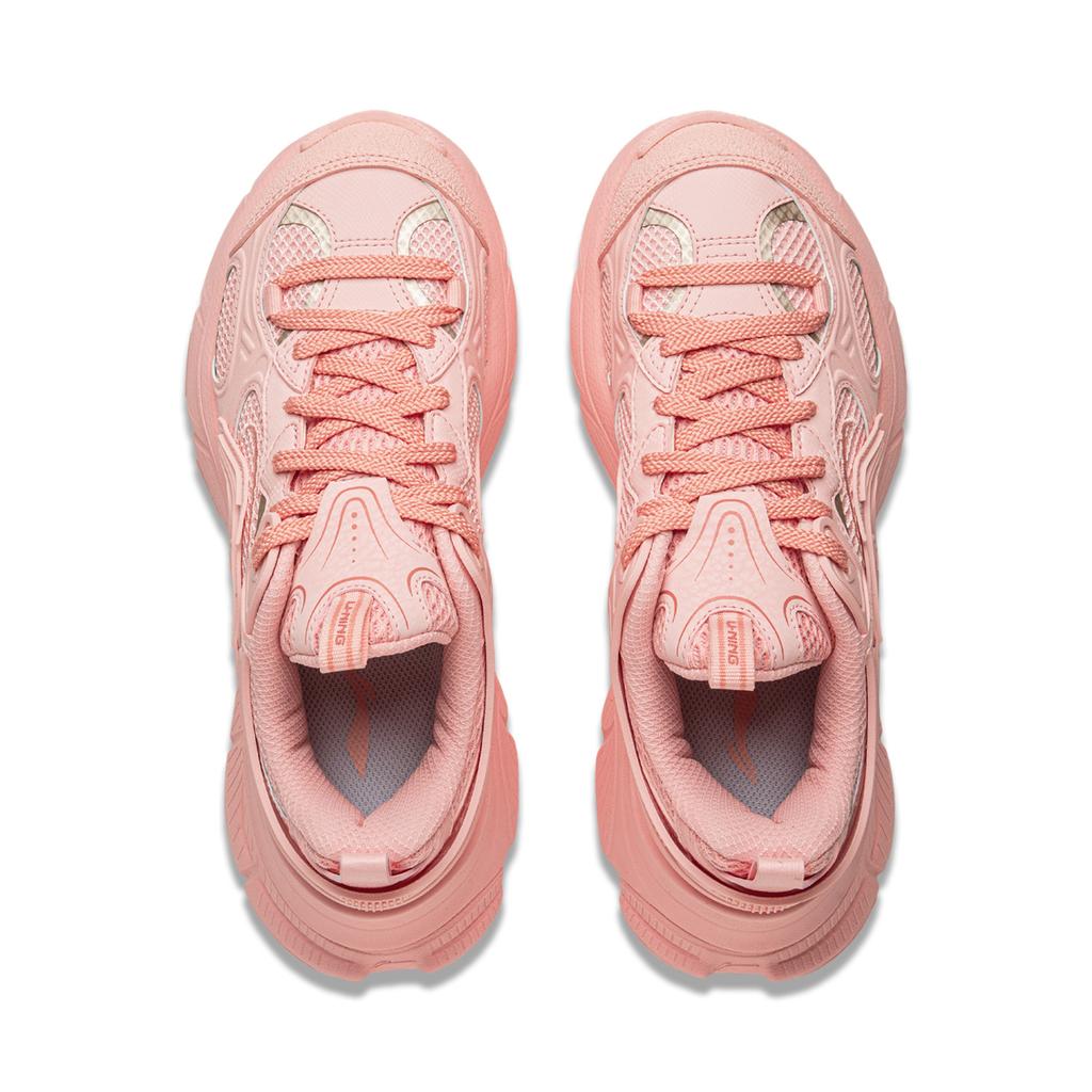 Li Ning Starry Y2K Millennium Style Soft Rebound Retro Thick Sole Shock Absorption Non-Slip Wear-Resistant Breathable Low-Top Dad Shoes AGCU372-5