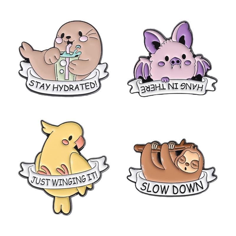 Colorful Unique And Animal Brooch Featuring Sloth Otter Chicken Parrot For Fashion Individuals Forward