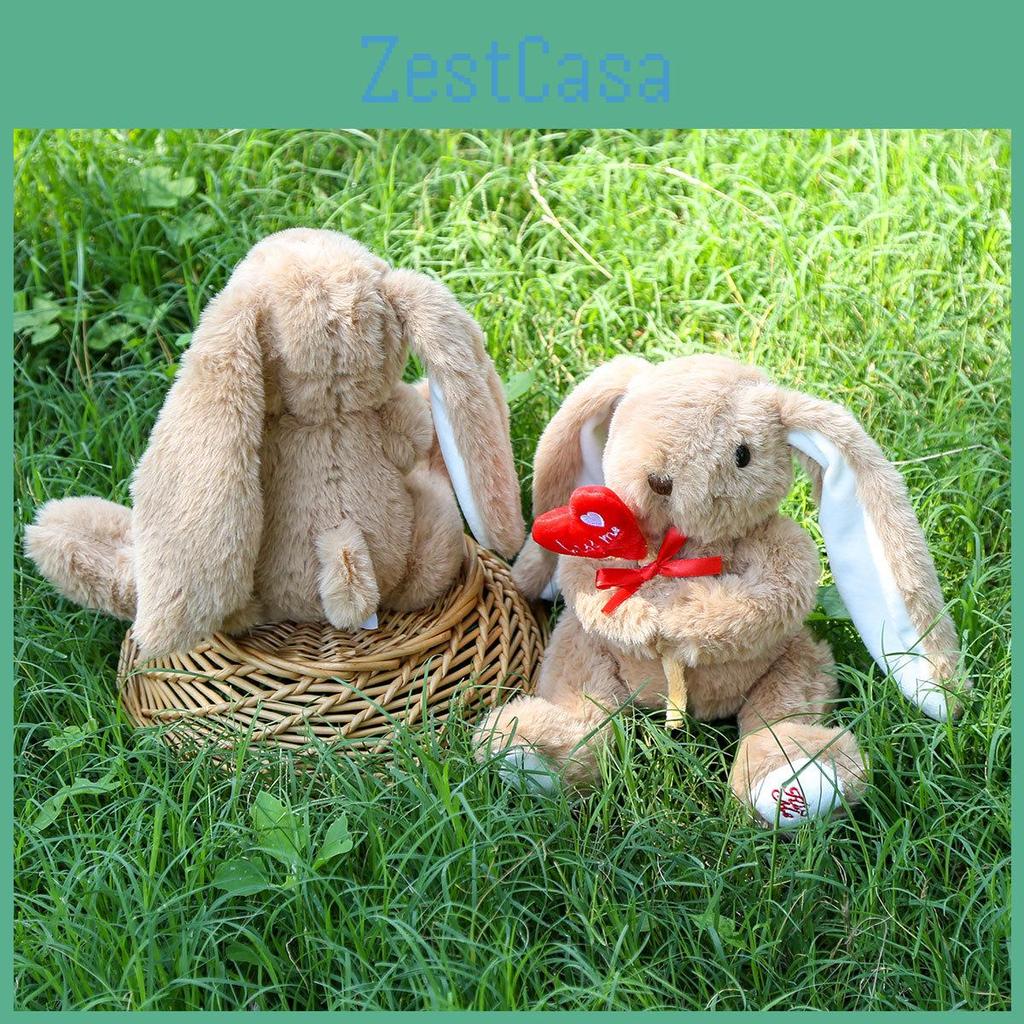 Flower Hug Cute Rabbit Plush Doll Ornament For Girls Bedroom Decor And Presents