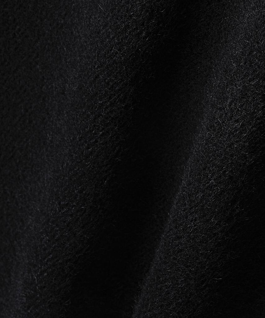 Noirer Alpaca Crop Zip-Up Jacket (Black)