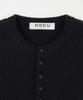 NODU Waffle Henley Neck Knit [Black]