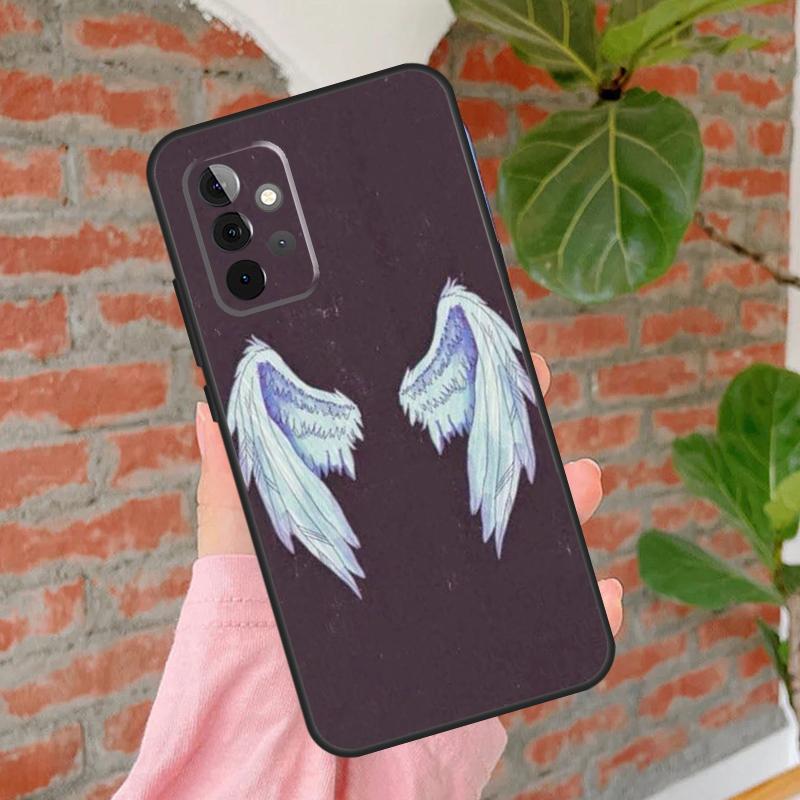 Angel Wings Heart Phone Case For Samsung Galaxy A54 A34 A14 A55 A35 A25 A15 A52 A32 A12 A51 A71 A13 A33 A53