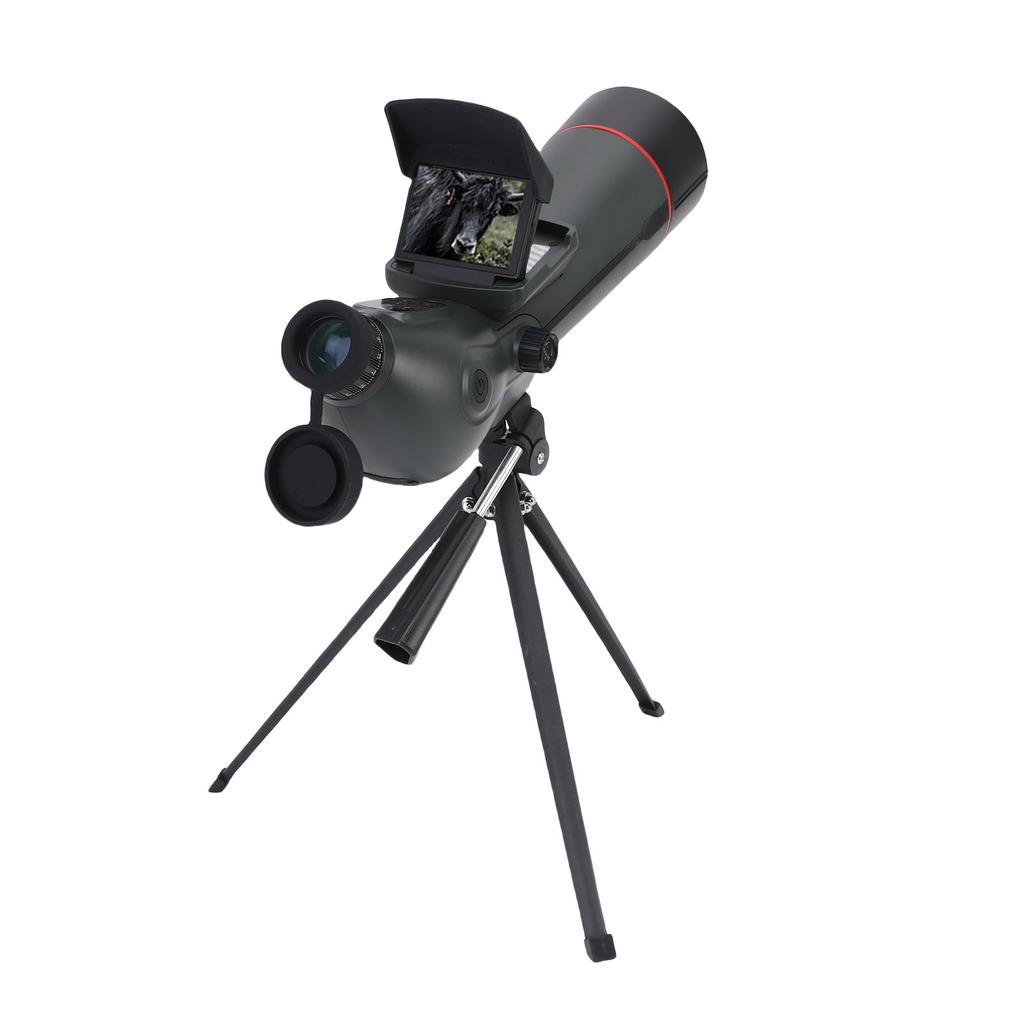 Spotting Scope with Tripod 4K Spotter Scope 18x Digital Zoom Dual Screen 4500mAh Battery for Bird Watching Wildlife