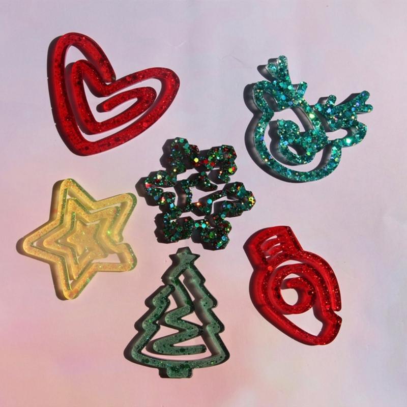 Christmas Themed Reusable Silicone Bookmark Mold For Handmade Resin Jewelry Accessories And Gifts