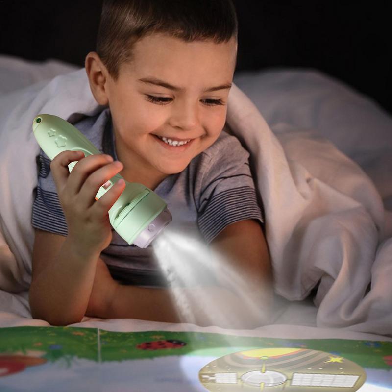 Toddler Flashlight Projector 120 Patterns Projector Toys for Kids Preschool Learning Cartoon Torch Light Projection Flashlight
