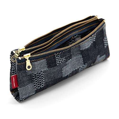 Luddite Bendy Pen Case Denim Patchwork LDD-BNPN-101