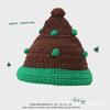 Creative and cute Christmas wool hat female autumn and winter funny cartoon handmade warm ear protection hat pullover hat tide