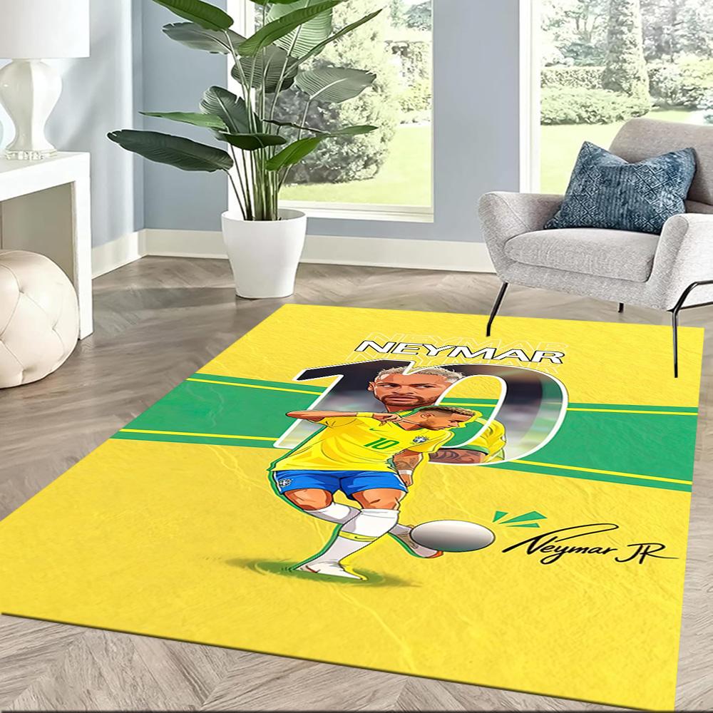 Neymar Jr. Brazil Celebration Square Rugs Are a Great Choice for Living Rooms, Bedrooms, Home Décor, and As Gifts.