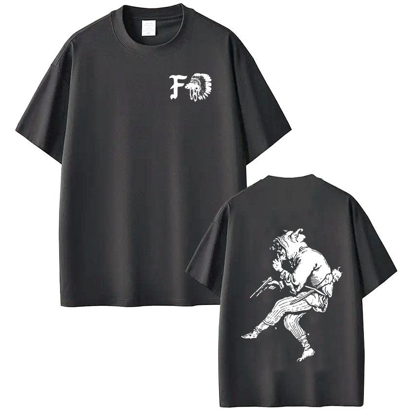 Forward Observations Group Skeleton Print Tshirt Unisexs Clothing Retro Gothic Oversized Casual Short Sleeve T Shirt Streetwear