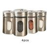 Stainless Steel Seasoning Spice Storage Box Condiment Bottles Shaker Jars Organizer BBQ Cooking Herbs Toothpick Holder