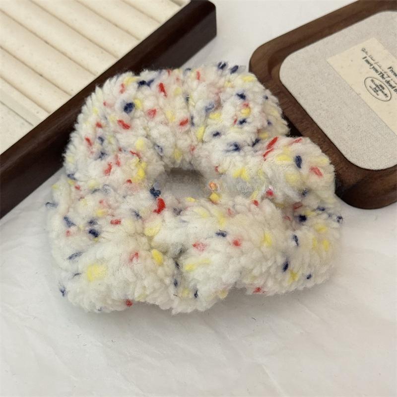 Buntes Plüsch-Stirnband mit Polka Dots, Plüsch-Haarband, Niedliche Haargummis mit Polka Dots, Haarband für Frauen, Haarschmuck für Frauen