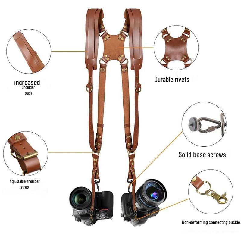 Leather Quick Release DSLR Camera Shoulder Strap for Outdoor Photography