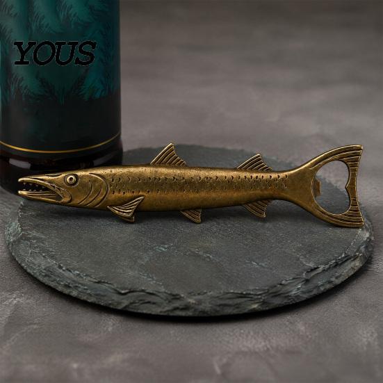 Otwieracz do butelek Ryba Kolekcjonerska Rustykalny Otwieracz, Kreatywny Korek ze Szczegółową Łuską Wytrzymały Metalowy Design, Retro Stop Metalowy Narzędzie Barowe do Piwa i Napojów Gazowanych
