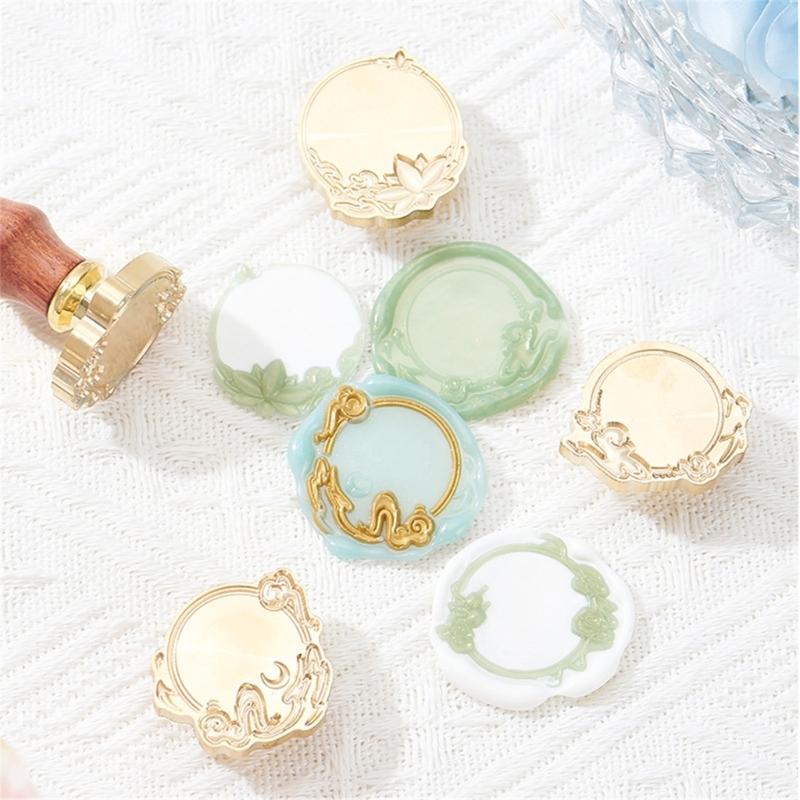 Sealings Wax Stamp Head for Envelope Invitation Card DIY Scrapbooking Flower Photo Frame Seal Stamp Head Replacement
