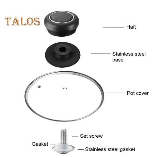 2Pcs Pot Lid Knobs Set Universal Universal Pot Lid Top Replacement Knob for Casserole Glass Pot Lid Heat Resistant Anti-Slip Grip Easy Installation