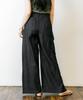 atONE Denim Pants with Hem Belt Plus Wide Sizes 4L Dark ATD-0020 High-Waist Wide-Leg Slits, Included, Sizes, Fit, Elastic, Lightweight, Lightweight,