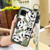 Back Cover Panda Phone Case For Sharp Aquos Sense4 4G/Sense 5G Phone Holder Wrist Strap Durable Cute Fashion Design Ring