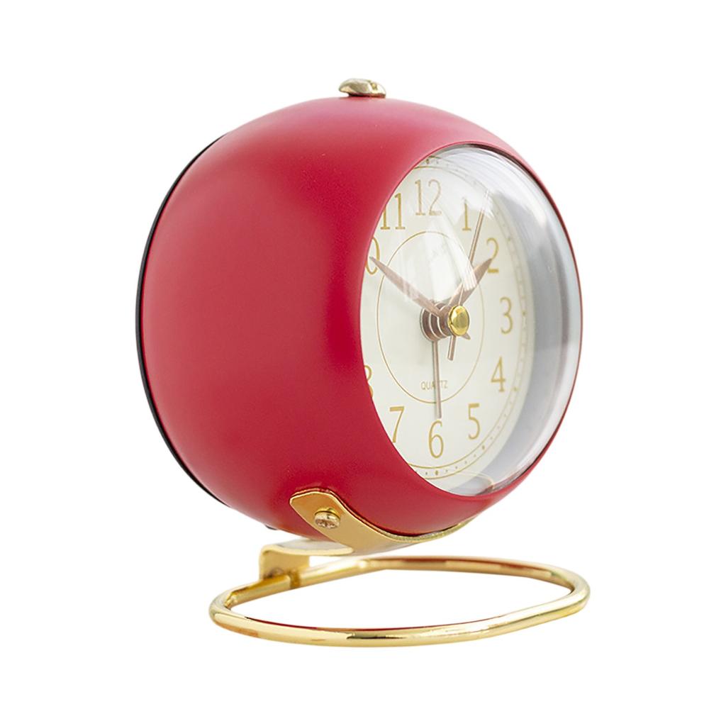 Metal Alarm Clock Creative Silent Children's Electronic Alarm Clock Simples Living Room Bedroom Student Night Light Timing Clock