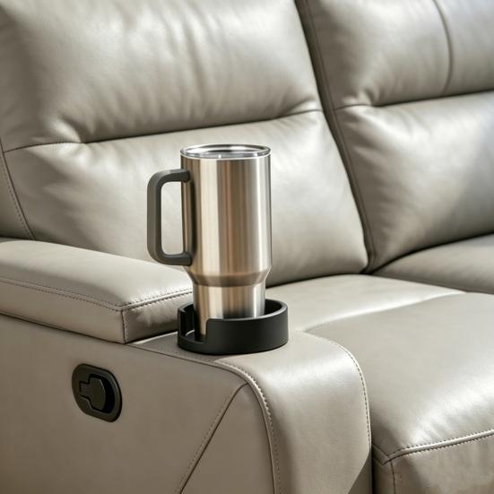 Couch Cup Holder Adapter, Universal Sofa Drink Stabilizer for Large Cups, Anti Spill Beverage Holder, Easy Insert Expandable Sofa