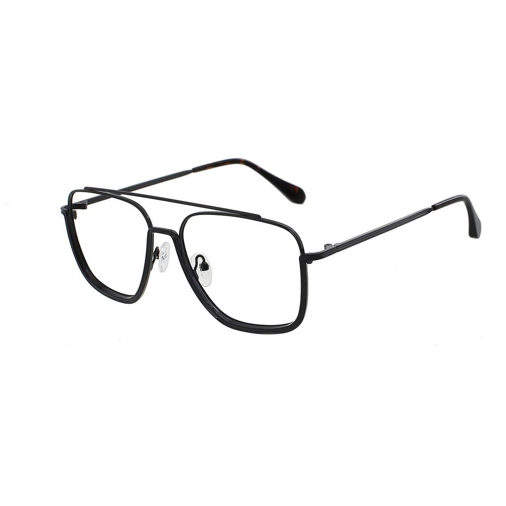 Pilot Double Beam Metal Men'S Myopia Glasses Frame Commuter Glasses Frame Two-Color Frames
