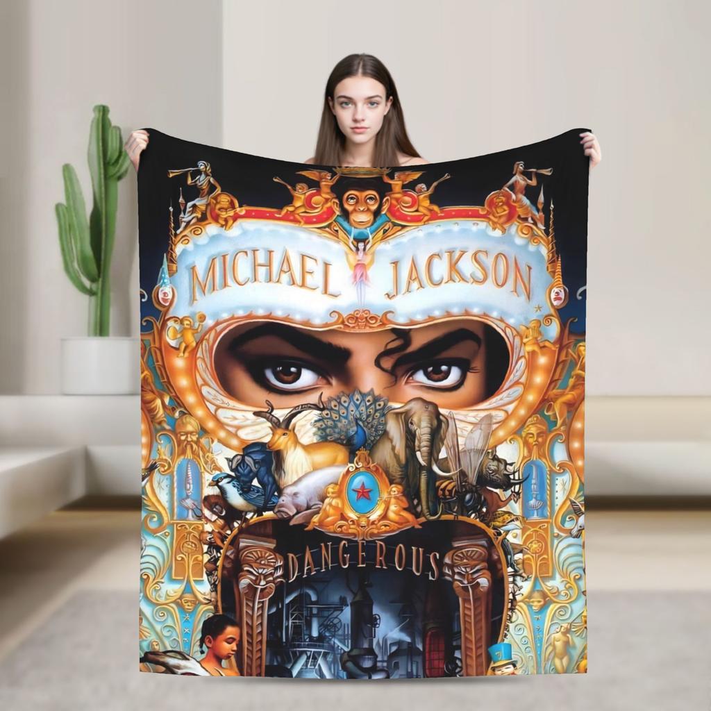 Super Star Michael Jackson Blanket Velvet Autumn/Winter  Multi-function Super Soft Throw Blankets for Bedding Car Bedspreads