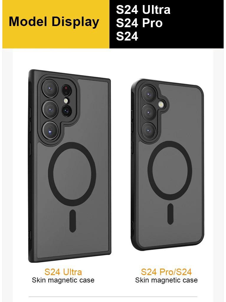 Magnetic Frosted Oil-Feel Phone Case for Samsung Galaxy S25/S24 Ultra/S22 Plus