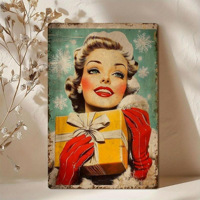 Pin-Up Girl Blechschilder, Garage Werkstatt Metalldekor 20x30cm