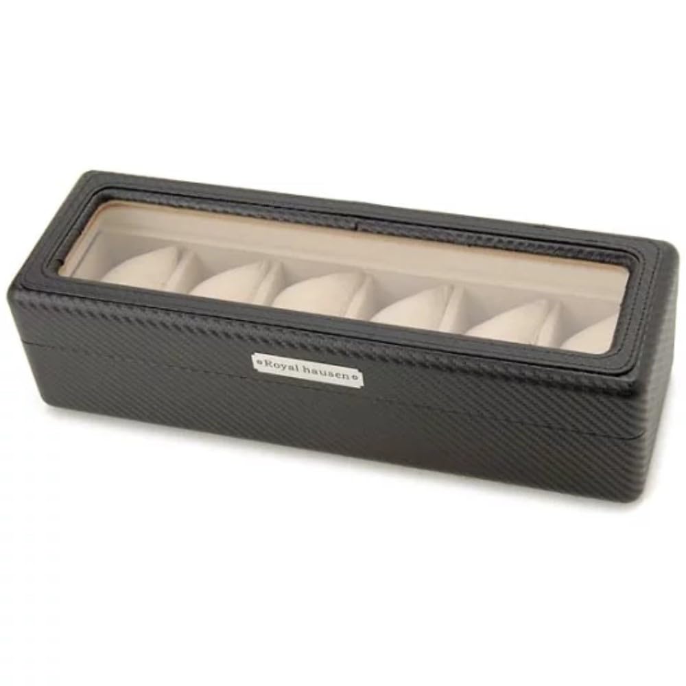 

Royalhausen Watch Case Watch Storage Case Holds 6 Pieces RH-CA-6 Black [Item]