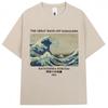 Japonský umělecký styl Velká vlna u Kanagawy Hokusai Trička Muži Ženy 90. léta Vintage Manga Trička Oversized Bavlněné Tričko Dárky