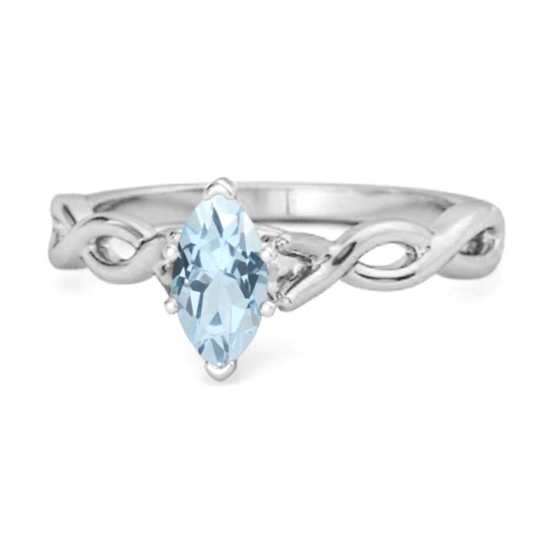 

Blue Topaz Marquise Ring – Sterling Silver 10.5