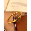 K sand gold zircon resin gourd opening bracelet New Chinese temperament versatile bracelet Light luxury high-end jewelry