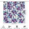 Modern Bath Shower Curtain Set With Floral Print: Water-Resistant Fabric For Home Decor Blue Purple Colors
