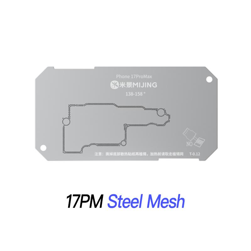 Mijing Z20 Pro Reballing Stencil Fixture Kits for iPhone X-17 Pro Max Motherboard Middle Frame Planting Tin Platform Hand Tools