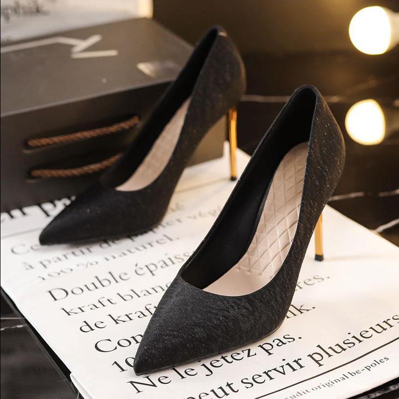 Summer Champagne Color Fine with High-heeled Shoes Female Spring and Autumn Pointed Sexy Sandals