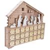 LED Light Calendar Wooden Desk Calendar Christmas Advent Calendar Ornament for Holiday Decoration