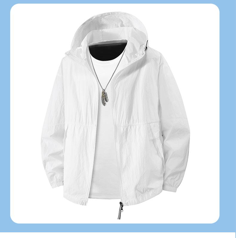 UPF10 + sunscreen clothing summer jacket men's and women's enterprises work clothes group LOGO outdoor hooded trench coat