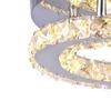 Modern Minimalist LED Round Ceiling Light with K9 Crystal and Stainless Steel