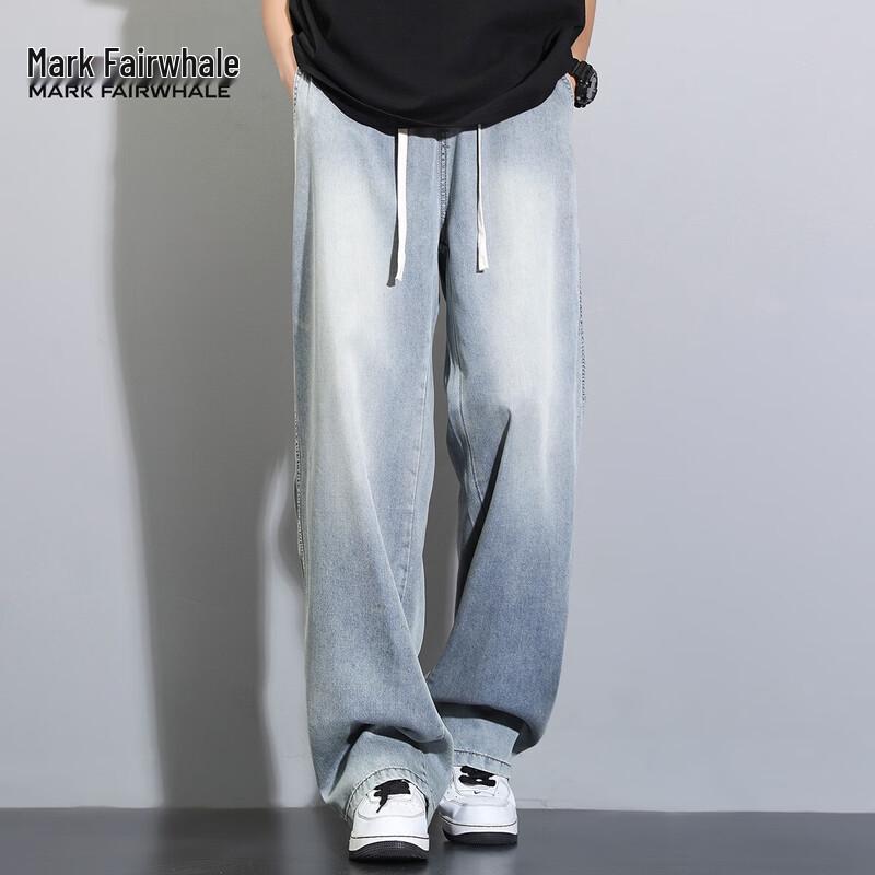 Mark Fairwhale Men s Tencel Lyocell Straight Loose-Fit Jeans XL