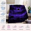 Violet Eclipse Sky Flannel Blanket Warm Soft Halloween Christmas Couch Warm Cozy Decorative Decor Gift for All Season