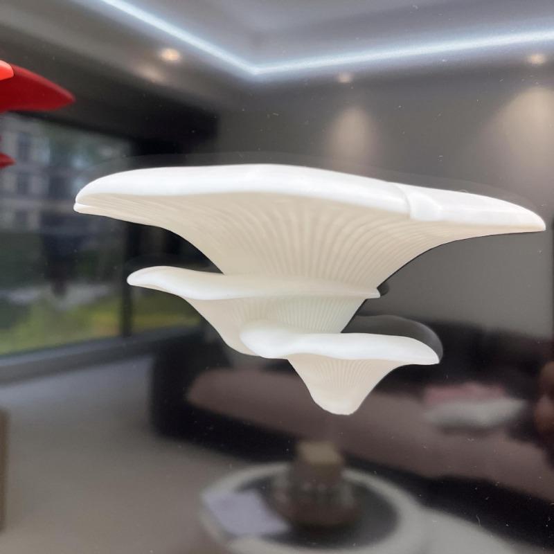 

1SET Creative Exquisite Mushroom Modeling 3D Printing Multifunctional Ornament Bracket Wall Decoration Scene Layout 15.8x8.3x8cm білий