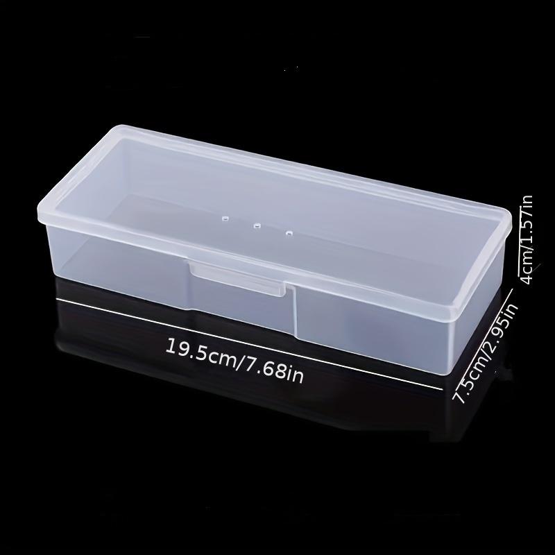 

1pc/3pcs Transparent Plastic Storage Box Rectangular with Lid Portable Tool Component Storage Box 1pc