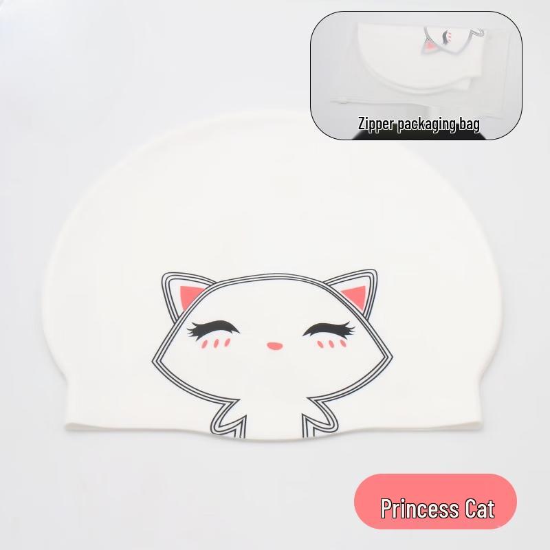 Alliance Messenger Princess Cat Silicone Swim Cap 2-Pack