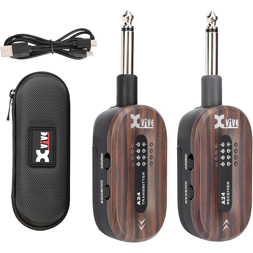 Xvive Xvibe A24 Guitar Wireless System XV-A24 Rosewood Wireless Guitar System Rosewood